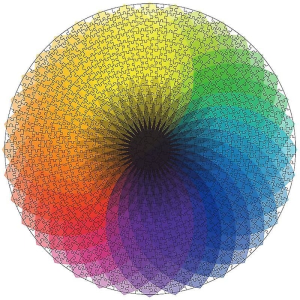 Runde puslespill for voksne 1000 brikker - dobbeltsidig rund puslespill  Regnbue i tusen farger for voksne Barn Familiepuslespill dekorasjonsgave  til tenåringer b814 | Fyndiq