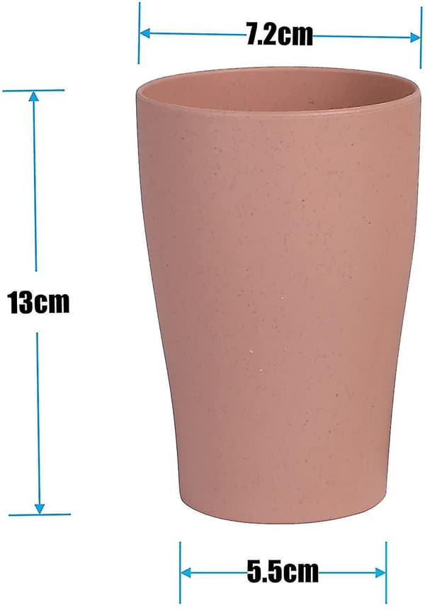 Plastglas 300ml Set med 4 färger Muggar Dricksglas Diskmaskinssäkra