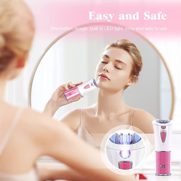 Hårfjerning, Smooth Glide Epilator, Bærbar trådløs barbermaskin, Ansiktshårbarberer