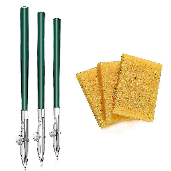 6 kunstlinjalpenner (3 størrelser) Smud Eraser, linjal blekkpenn