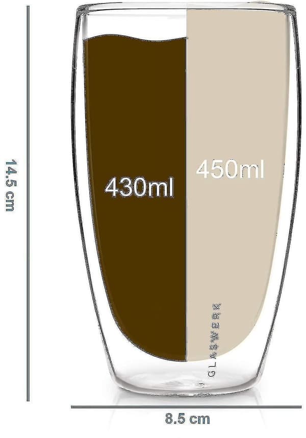 Dobbeltlags glasisoleret glas - 450 ml