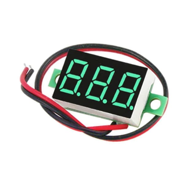 9 stk. Volta-måler 2-tråds 0-32v med 3-cifret panel LED-display panelmontering bilcykelbatteri