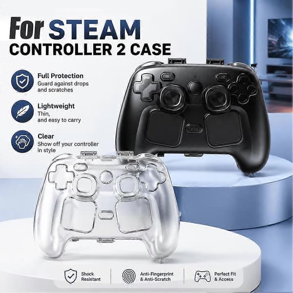 Klart skyddsfodral för Steam Controller 2 - Reptåligt Black
