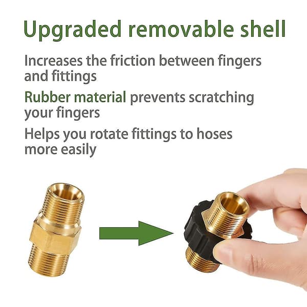 Adapter sæt til højtryksrenser, M22-14mm han-fitting til M22-14