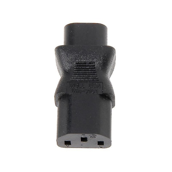 IEC 320 C13 3-polet hunn til C8 2-polet hann strømkontakt adapter