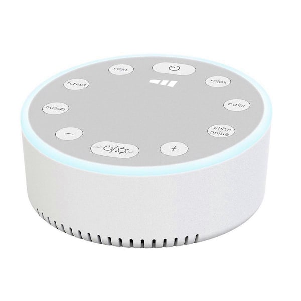 Baby Hvit Støy Maskin USB Oppladbar Hvit Støy Lydmaskin Baby Søvn Lydspiller Nattlys for Hjemmekontor