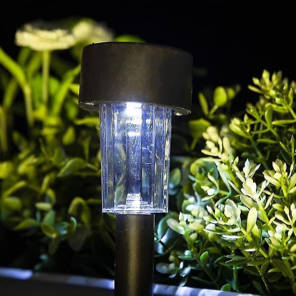 Utendørs LED-plenlamper, hvite, 10 stk.