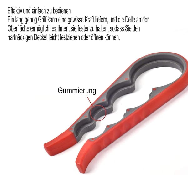 Multifunksjonell flaskeåpner i glass - 1 stk