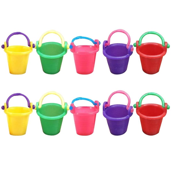 10 Stk Sammenklappeligt Sandlegetøj Strand Miniature Bucket Kids Pre