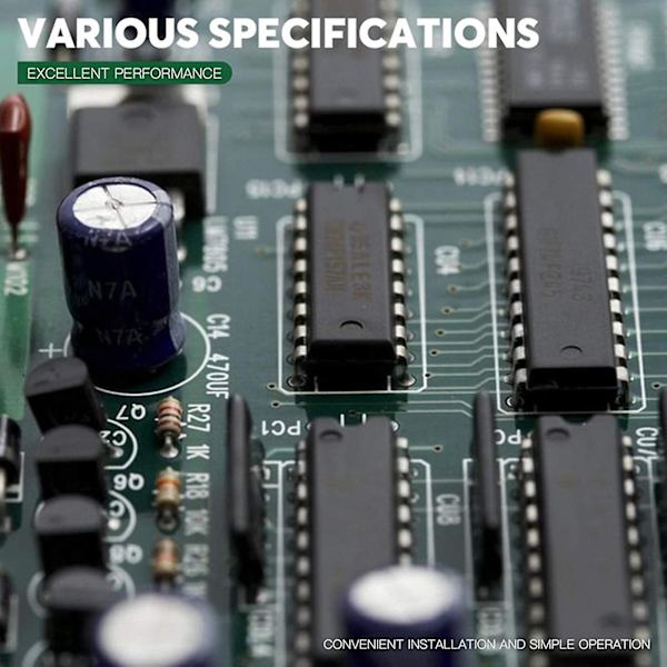 169 deler 21 verdier Integrert kretsbrikke sortimentsett 2,54 mm IC-sokler LM324
