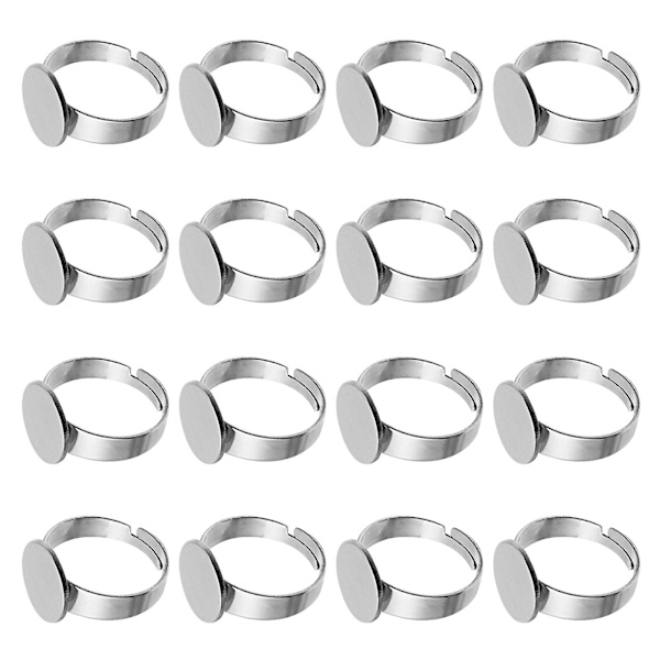 20 st smyckesbricka platt justerbar ringbas handgjord ring