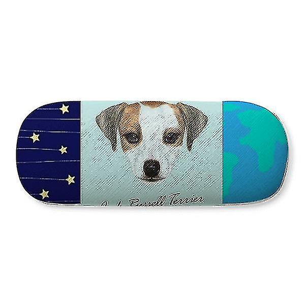 Jack Russell Terrier Hund Pet Animal Hard Shell Briller Glasetui Star Sky
