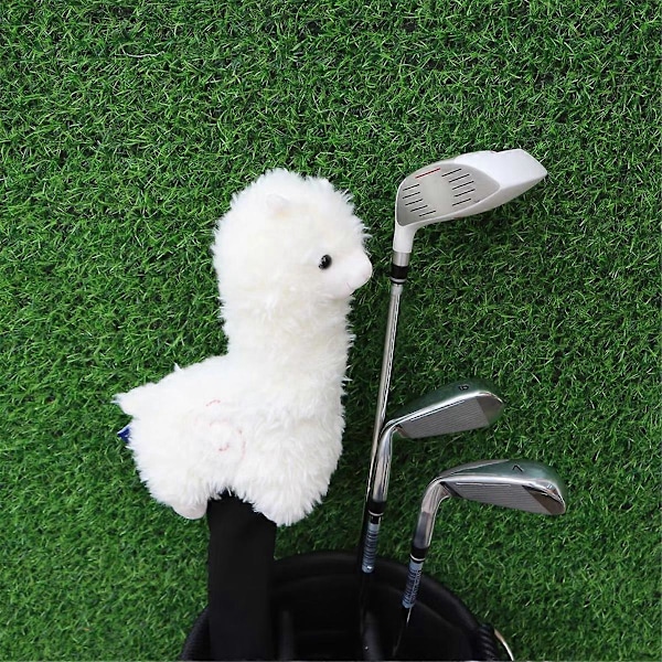 Söt Alpacka Golfputter Skydd Blad Klubbhuvudskydd Golfskydd Passar Bladputters för Män Kvinnor