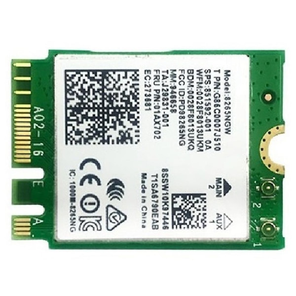 Ac8265 trådløst netværkskort 2,4ghz-5ghz Dual-band M.2 Wifi-kort med Ipex4 Generation fleksibel myre