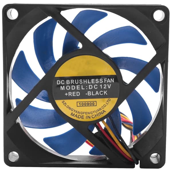 12V DC 32 70mm 4-bens Computer Case Cfm Pwm Cpu Pc Fan Blå Sort