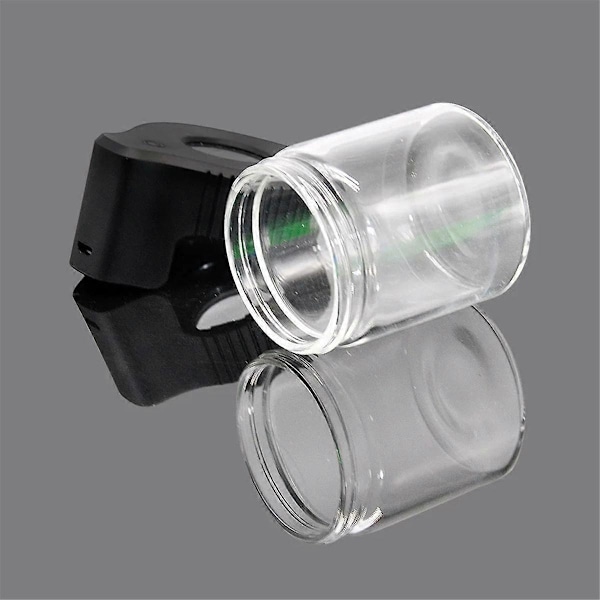 2 STK Forstørrelsesglas Lysende Tør Urte Opbevaringskrukke LED Transparent Glas Opbevaringsboks Tilbehør Grøn