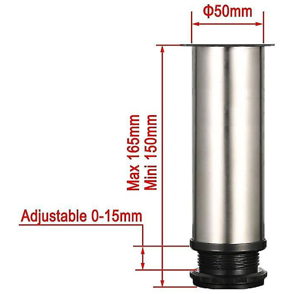 Kabinettben 4 Justerbara Ben 150 Mm Höjd Förtjocka Kabinettbenen Bordsbenen