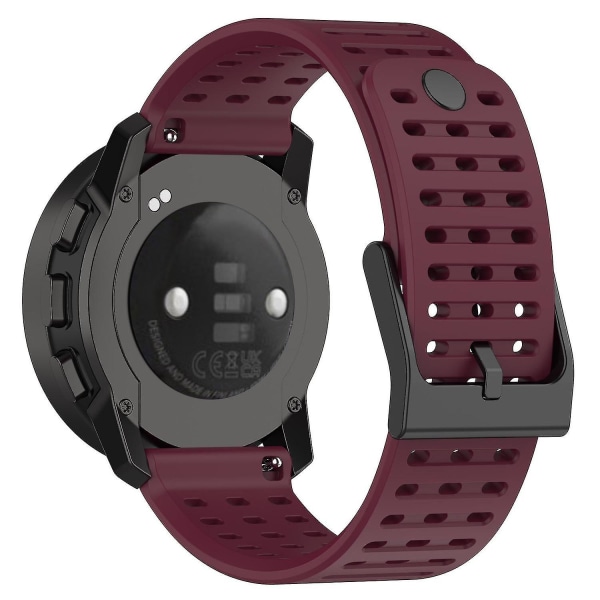 Sportrem för Suunto Vertical/9 Peak Pro/9 Peak/5 Peak, 22mm silikonklockarmband Wine Red