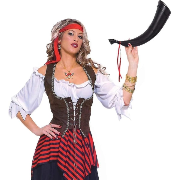 1 stk Viking Drikkehorn Autentisk Viking Blæsehorn Pirat Lyd Blæsende Vindende Blæse Legetøj Til Halloween