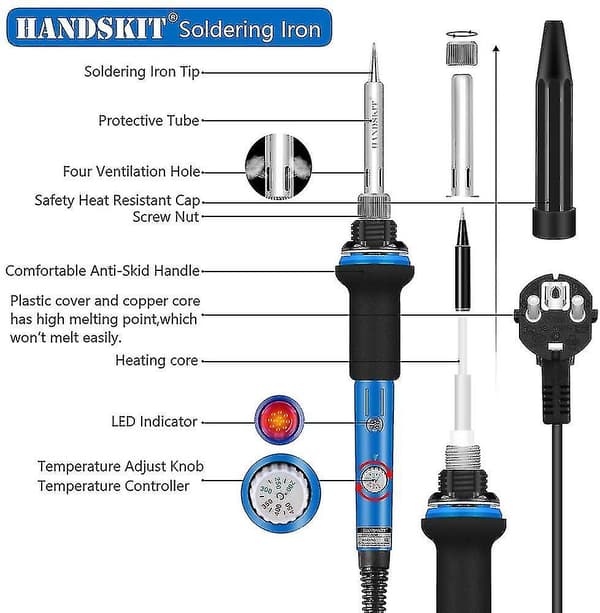 Lödkolv Kit, 60w Lödkolv Kit, 200 ~ 450 , Multimeter