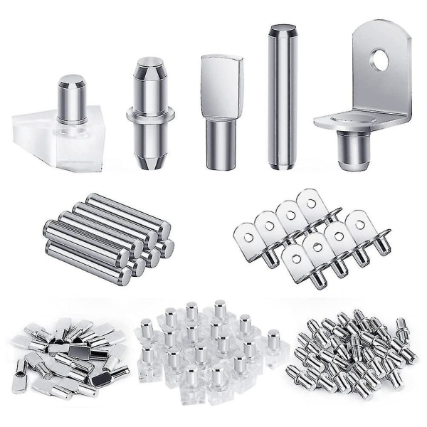 120pcs Shelf Pegs Kit, 5 Styles Shelf Pins Shelf Support Peg