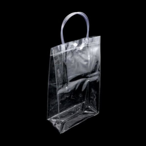 Klar Tote Bag PVC Transparent Indkøbspose Håndtaske Opbevarings Gavepose C