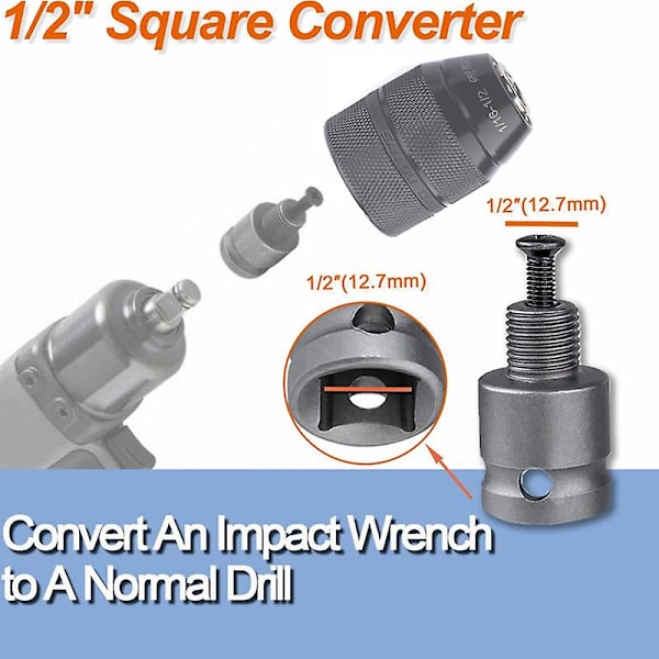 Lot 4 Professionell Cl-fri Robust 1/2-20UNF 2-13mm Perage Chuck med SDS-adapter Matrix Tool