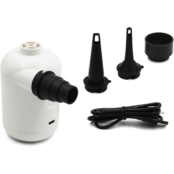 Mini Luftpumpe for Oppblåsbare - Elektrisk Bærbar Luftmadrasspumpe | Mini USB Oppladbar Luftpumpe