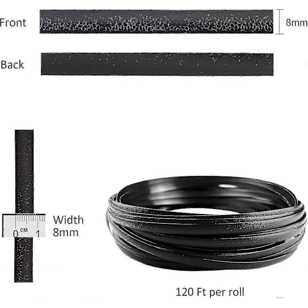 Reparasjonssett for kurvmøbler 37m 120ft Kurvmøbler Reparasjonsutstyr Tofarget Gradient Mørk Brun med Lysebrune Striper Plastrotting Materiale for Utestol Reparasjon