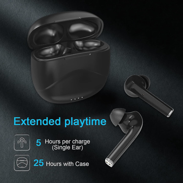 Bluetooth 5.0 trådløse ørepropper, med Ipx7 vanntett, 3d stereo in-ear ørepropper innebygd mikrofon, pop-ups automatisk sammenkobling for Iphone/samsung/android sports ørepropper