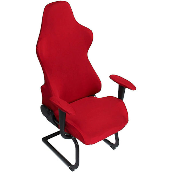 Universal datorstolsskydd Gaming/racing stolsöverdrag Tvättbar, röd (endast överdrag, ingen stol)