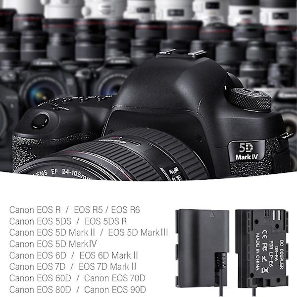 Usb Dr E6 Lp E6 Ack-e6 Dc -liitäntäkappaleen näennäisakku kameran virtalähteeksi Eos 5d Markille