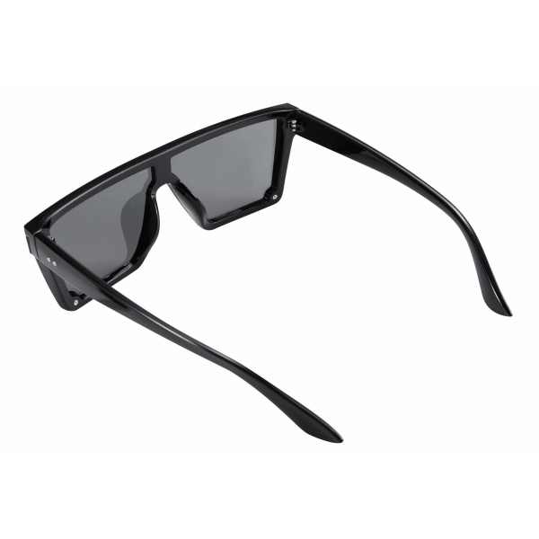 Kvinder Mænd Flat Top Shield Solbriller Oversized firkantede kantløse skærme UV400