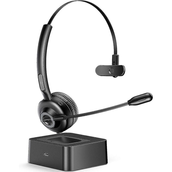 Bluetooth Headset, V5.0 Business Trådløst Headset Med Boom Mic