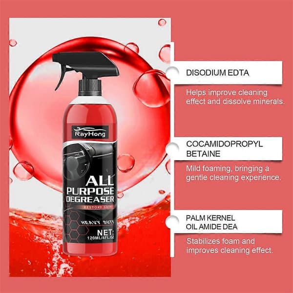 1-3x Bil Multifunksjonsrens Stoffsete Ratt Hjul Bilkarosseri Interiør 120ml 1pc