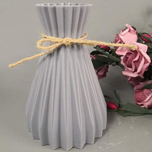 Vase Dekorativ vase til bryllupper, festivaler og fester 17 * 10 * 7cm grå 2 stk grey