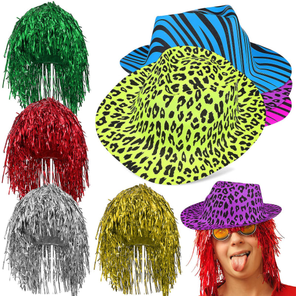 1 sett Animal Print Party Hats Nyhet Hats Rave Hats And Tin