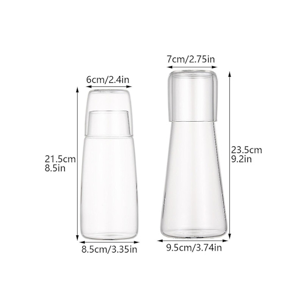 750ml/850ml Drikke Koldt Kedel Sæt Kedel Vand Glas Varmebestandig Transparent Transparent 850ml