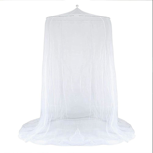 Lyxig myggnät dubbelsäng för XXL-säng, myggnät utomhus inkl. monteringsmaterial, myggnät resor, flugnät, lätt att fästa, bärväska,