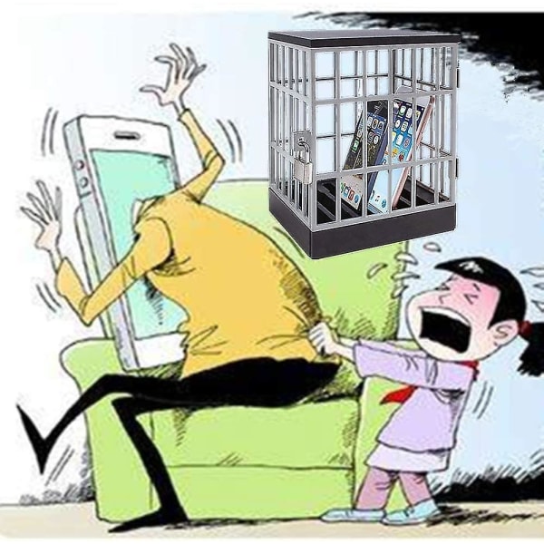 Mobiltelefon Fængsel Mobiltelefoner Fængsel Låsning Sikker Smartphone Stand Holdere Klasseværelse Hjemmebord Kontor Opbevaring Gadget -familietid, fest sjov nyhed
