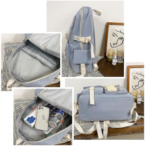 Elevrygsæk, Kawaii-rygsæk med superkapacitet, sød skoletaske, vandtæt skoleudstyr