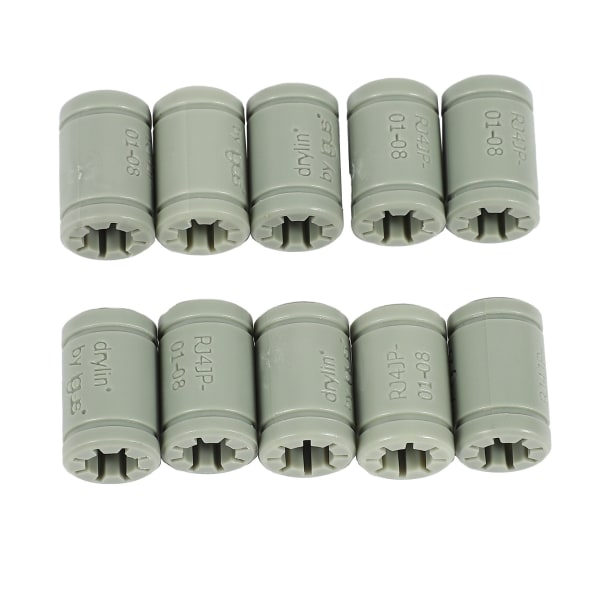 10 st Anet 8 mm plastlinjärlager samma som Rj4Jp-01-08 kullager för Anet A8 Prusa I3 3D-skrivare