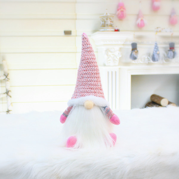 Påsk Gnome Dekoration Handgjord Plysch Faceless För Docka Svenska Tomte Elf Ornam 32014 white doll