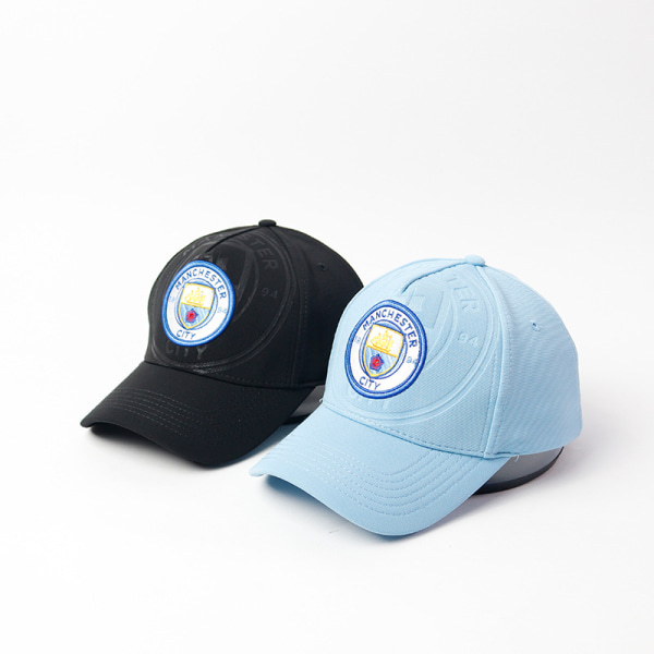 Manchester City Sun Hat Soccer Team Souvenir-präglad cap black