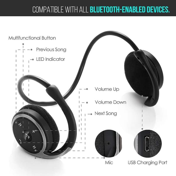 Bluetooth Trådløst Hovedbånd Sport Marathon2 Bluetooth 4.2 Hovedbånd