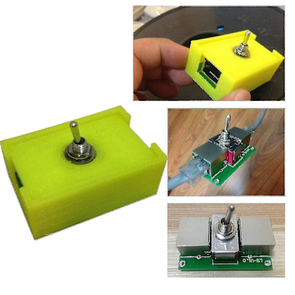 Rj45 Netværkskabel Twisted Pair Switch Toggle Switch + Etui