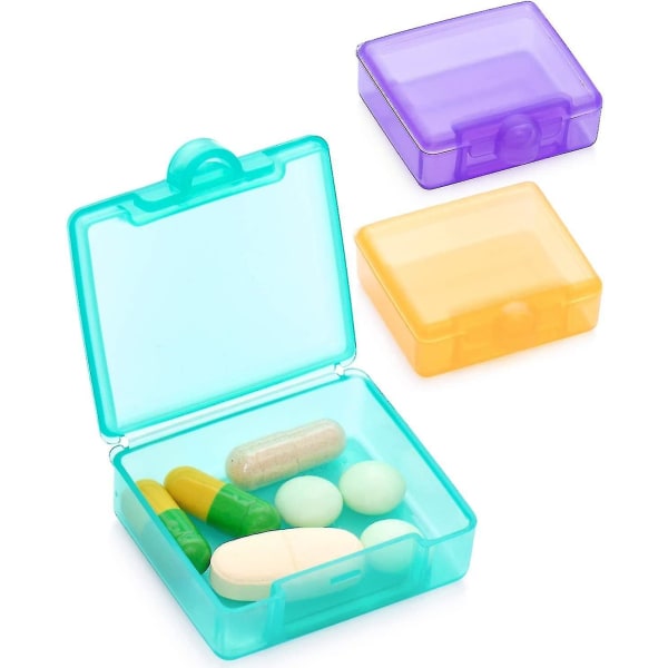 Liten pillerlåda 3 st, söt case Portabel för fickväska