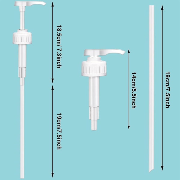 6 stk pumpeflaske pumpe sett pumpe for flasker, S, Cs og smakstilsetninger (8 ml)