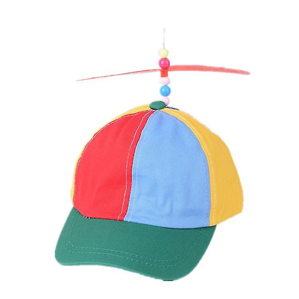 Baseball Cap Mode Farve Bambus Dragonfly Farveblok Baseball Cap Helikopter Propeller Rebound Cap