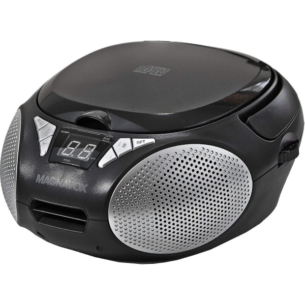 Kryc-magnavox Md6924 Bærbar Top Loading Cd Boombox Med Am/fm Stereo Radio I Sort | Cd-r/cd-rw kompatibel | Led display | Aux-port understøttet | Pro